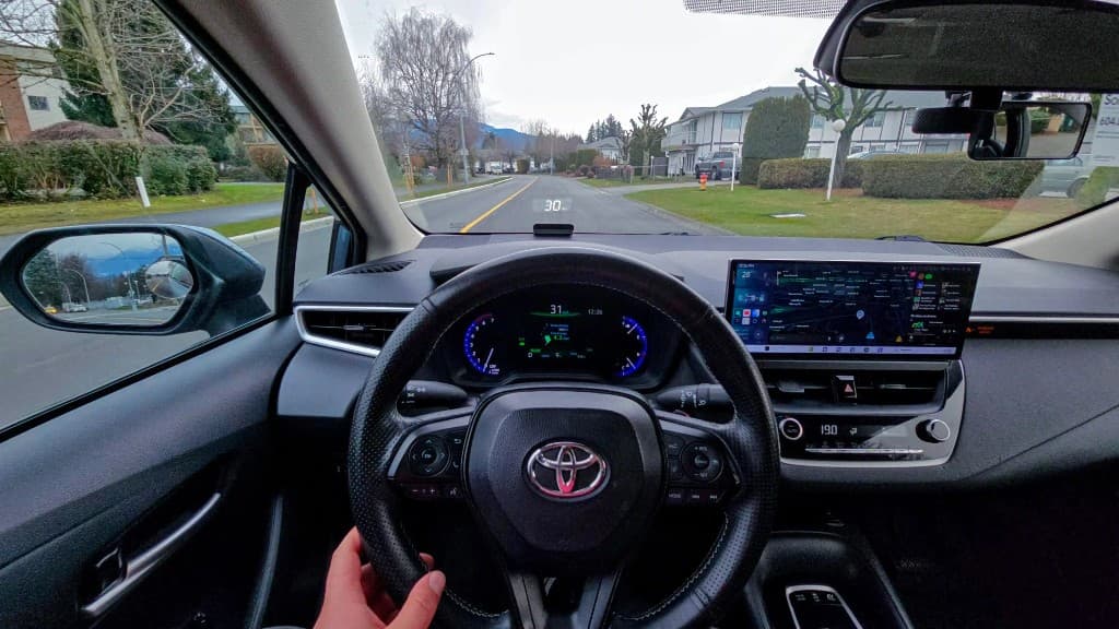 Inside the dual-control Toyota Corolla Hybrid - HUD, digital cockpit, and navigation